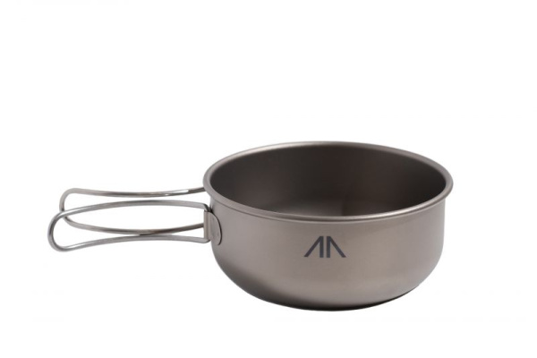Набор посуды 3-Piece Titanium Pot and Pan Cook Set  (серый; титан; 500+550+680 мл)